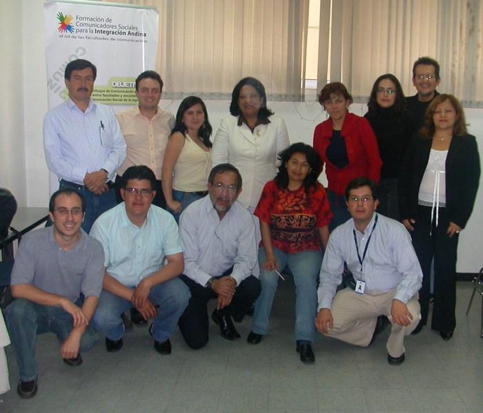 Participantes de la Cátedra CAN Comunicación para la Integración en Ecuador.